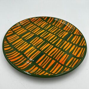 Gearhart Signed Studio Art Pottery Plate Lance Vintage 90s Bold Geometric MCM